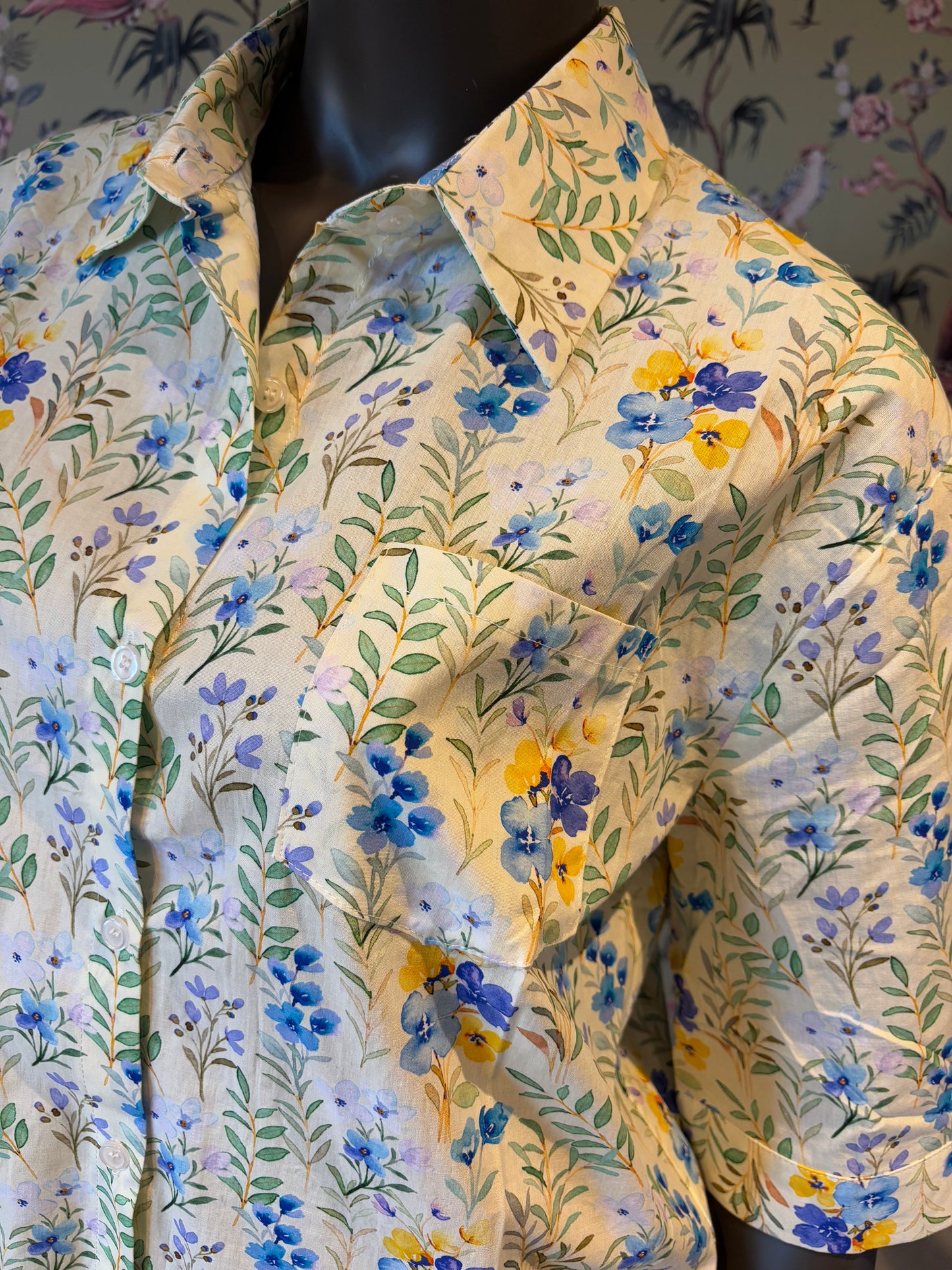 Blouse gebloemd korte mouw