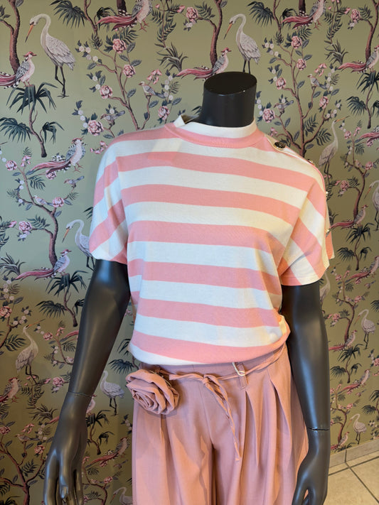 Gestreepte blouse roze TU