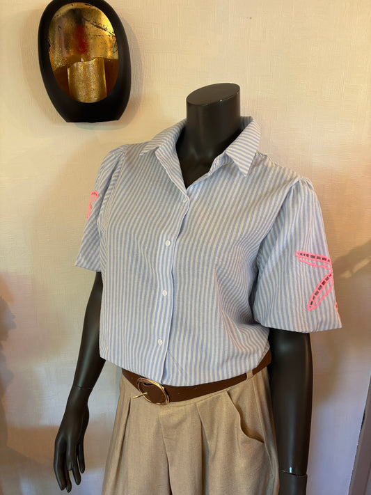 gestreepte blouse hawai LARGE