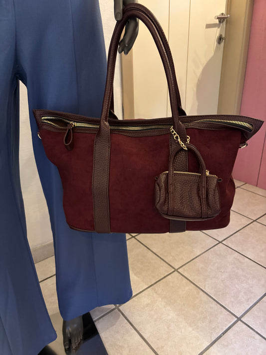 burgundy handtas