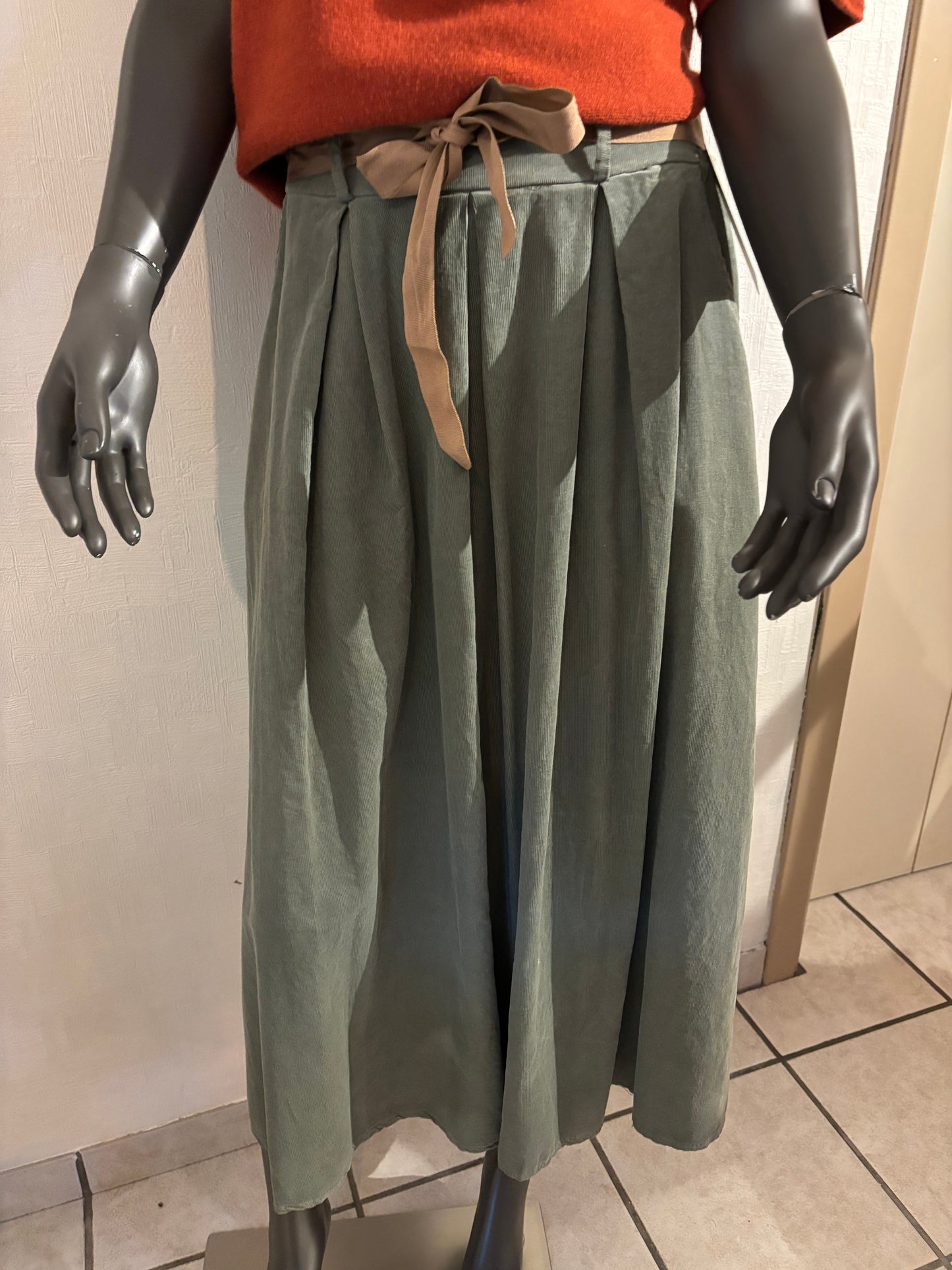 groene fluwelen rok TU